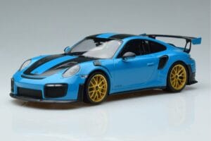 Porsche 911 991.2 GT3 RS Weissach Package Miami Kék Arany Felnik Minichamps 1:18 153068310 Fém