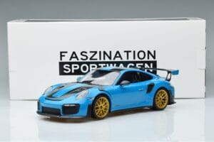 Porsche 911 991.2 GT3 RS Weissach Package Miami Kék Arany Felnik Minichamps 1:18 153068310 Fém – 6. kép a 6-ből