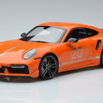 Porsche 911 992 Turbo S China 20th Anniversary Narancssárga Minichamps 1:18