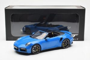 Porsche 911 992 Turbo S Shark Kék GT Spirit 1:18 GT441 Gyanta – 6. kép a 6-ből