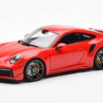 Porsche 911 992 Turbo S Sport Design Piros Minichamps 1:18