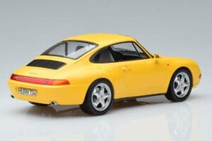 Porsche 911 993 Carrera Sárga Norev 1:18 187596 Fém – 2. kép a 6-ből