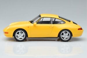 Porsche 911 993 Carrera Sárga Norev 1:18 187596 Fém – 3. kép a 6-ből