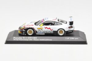 Porsche 911 996 GT3 RS Siemens #50 M. Ortelli / M. Lieb / R. Dumas 24 Hours of Spa 2003 Winners Minichamps 1:43 400036950