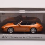 Porsche 911 997 Carrera 4 Kabrió Narancssárga Metál Minichamps 1:43 - image 4 of 4