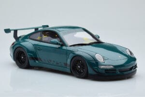 Porsche 911 997 RWB Syunkashuto Zöld GT Spirit 1:18 GT896 Gyanta – 4. kép a 6-ből