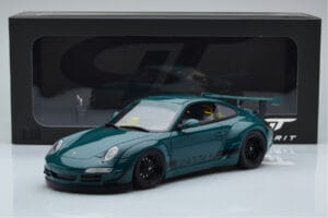 Porsche 911 997 RWB Syunkashuto Zöld GT Spirit 1:18 GT896 Gyanta – 6. kép a 6-ből