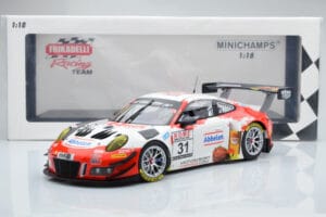Porsche 911 GT3 R Frikadelli Racing Team #31 M. Arnold / I. Fernandez Winners VLN Round 3 2018 Minichamps 1:18 153186991 Fém – 6. kép a 6-ből