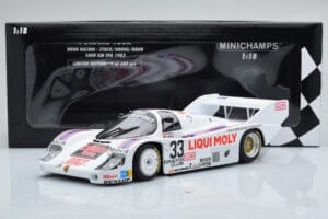 Porsche 956K Liqui Moly Brun Racing #33 H-J. Stuck / H. Grohs / W. Brun 1000km Spa 1983 Minichamps 1:18 155836633 Fém – 6. kép a 6-ből