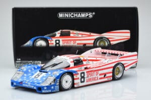 Porsche 956L Spirit of America #8 G. Follmer / J. Morton / K. Miller 24 Hours of Le Mans 1986 Minichamps 1:18 180866508 Fém – 8. kép a 8-ből