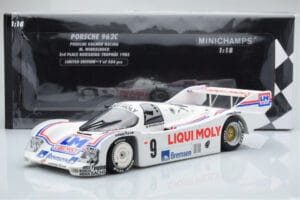 Porsche 962C Kremer Racing Liqui Moly #9 M. Winkelhock 3rd Place Norisring Trophy 1985 Minichamps 1:18 155856509 Fém – 6. kép a 6-ből