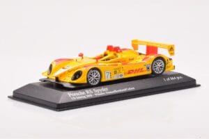 Porsche RS Spyder LMP2 #7 R. Dumas / T. Bernhard / E. Collard Sebring 12 Hours Winners 2008 Minichamps 1:43 400086807 Fém – 2. kép a 4-ből