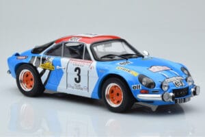 Alpine A110 #3 B. Darniche / A. Mahe Tour de Corse 1973 IXO 1:18 18RMC062B Fém – 4. kép a 6-ből