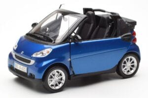 Smart Fortwo 451 Cabrio Kék & Fekete Minichamps 1:18 150036330 Fém – 2. kép a 8-ből