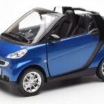 Smart Fortwo 451 Cabrio Kék & Fekete Minichamps 1:18