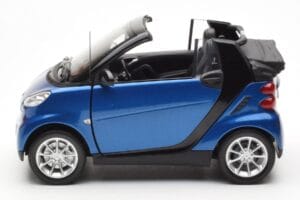 Smart Fortwo 451 Cabrio Kék & Fekete Minichamps 1:18 150036330 Fém – 4. kép a 8-ből