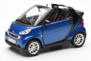 Smart Fortwo 451 Cabrio Kék & Fekete Minichamps 1:18