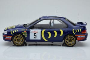 Subaru Impreza 555 #5 C. Sainz / L. Moya Tour de Corse 1995 IXO 1:18 18RMC063A Fém – 3. kép a 6-ből