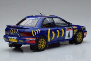 Subaru Impreza #4 C. McRae / D. Ringer Winner RAC Rally 1994 Kyosho 1:18 08962A Fém – 3. kép a 9-ből