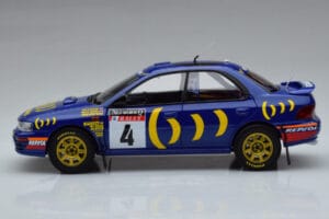 Subaru Impreza #4 C. McRae / D. Ringer Winner RAC Rally 1994 Kyosho 1:18 08962A Fém – 4. kép a 9-ből