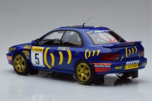 Subaru Impreza #5 C. Sainz / L. Moya 2nd Place Rally Monte Carlo 1995 Kyosho 1:18 08962B Fém – 6. kép a 9-ből