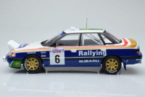Subaru Legacy RS Night Version #6 M. Alen / I. Kivimaki RAC Rally 1991 IXO 1:18 18RMC080A Fém – 3. kép a 6-ből