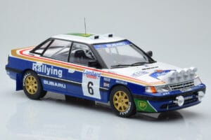 Subaru Legacy RS Night Version #6 M. Alen / I. Kivimaki RAC Rally 1991 IXO 1:18 18RMC080A Fém – 4. kép a 6-ből