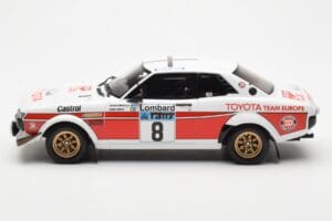 Toyota Celica 2000 GT RA21 #8 H. Mikkola / A. Hertz Lombard RAC Rally 1977 Otto 1:18 OT1044 Gyanta – 3. kép a 6-ből