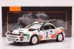 Toyota Celica Turbo 4WD ST185 #2 M. Alén / I. Kivimäki Safari Rally 1993 IXO 1:18 18RMC150B Fém – 6. kép a 6-ből