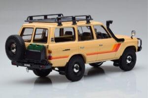 Toyota Land Cruiser 60 Bézs Opcionális Alkatrészekkel Kyosho 1:18 08956XBE Fém – 3. kép a 12-ből