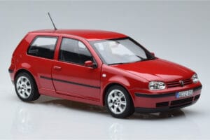 Volkswagen Golf Mk4 Piros Norev 1:18 188573 Fém – 5. kép a 7-ből