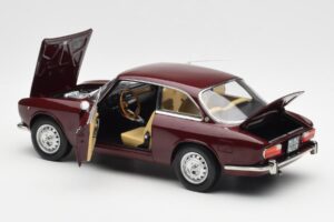Alfa Romeo 2000 GTV Gesztenyebarna Piros Norev 1:18 187916 Fém – 5. kép a 8-ből
