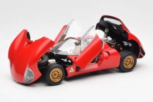 Alfa Romeo 33 Stradale Piros AUTOart 1:18 70191 Fém – 2. kép a 8-ből