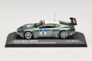 Aston Martin DBRS9 #6 M. Engel / K. Lechner ADAC 24 Hours Nurburgring 2008 Minichamps 1:43 400081306 Fém