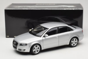 Audi A4 B7 Ezüst Minichamps 1:18 100014402 Fém – 8. kép a 8-ből