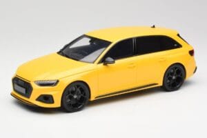 Audi RS4 B9 Avant 25. Évforduló Vegas Sárga GT Spirit 1:18 GT935 Gyanta