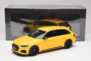Audi RS4 B9 Avant 25. Évforduló Vegas Sárga GT Spirit 1:18 GT935 Gyanta – 6. kép a 6-ből