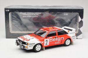Audi Quattro A2 #2 B. Waldegård / H-T. Thorszelius Belga Team Winners Boucles de Spa 1985 Minichamps 1:18 155851102 Fém – 6. kép a 6-ből