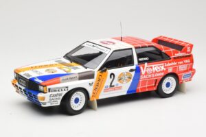 Audi Quattro A2 Schmidt Motorsport #2 H. Demuth / W. Lux Winners Hunsrück Rally 1984 Minichamps 1:18 155841102 Fém