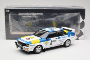 Audi Quattro #4 S. Blomqvist / B. Cederberg Audi Sport Sweden Winners International Swedish Rally 1982 Minichamps 1:18 155821 – 6. kép a 6-ből
