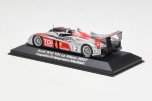 Audi R10 TDI LMP1 #2 R. Capello / T. Kristensen / A. McNish 24 Hours of Le Mans 2007 Minichamps 1:43 5020700223 Fém – 3. kép a 4-ből