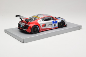 Audi R8 LMS #99 F. Biela / P. Kaffer / M. Fässler / M. Hennerici Phoenix Racing 24 Hours Nürburgring 2009 Spark 1:18 18S041 G – 3. kép a 6-ből