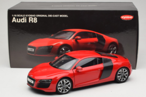 Audi R8 Piros Kyosho 1:18 09213R Fém – 8. kép a 8-ből