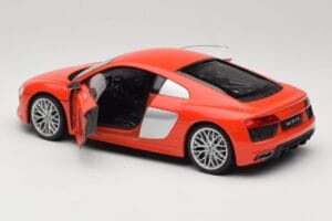 Audi R8 V10 Piros Welly 1:18 18052W Fém – 5. kép a 8-ből