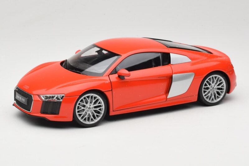 Audi R8 V10 Piros Welly 1:18 18052W Fém