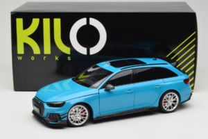 Audi RS4 B9 Avant Darwin Pro Kék Kilo Works 1:18 KLW002303 Fém – 8. kép a 8-ből