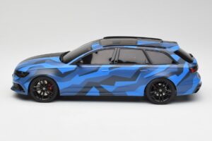 Audi RS6 C7 Avant GMK Kék & Fekete GT Spirit 1:18 GT799 Gyanta – 3. kép a 6-ből
