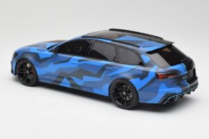 Audi RS6 C7 Avant GMK Kék & Fekete GT Spirit 1:18 GT799 Gyanta – 5. kép a 6-ből
