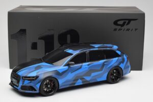 Audi RS6 C7 Avant GMK Kék & Fekete GT Spirit 1:18 GT799 Gyanta – 6. kép a 6-ből