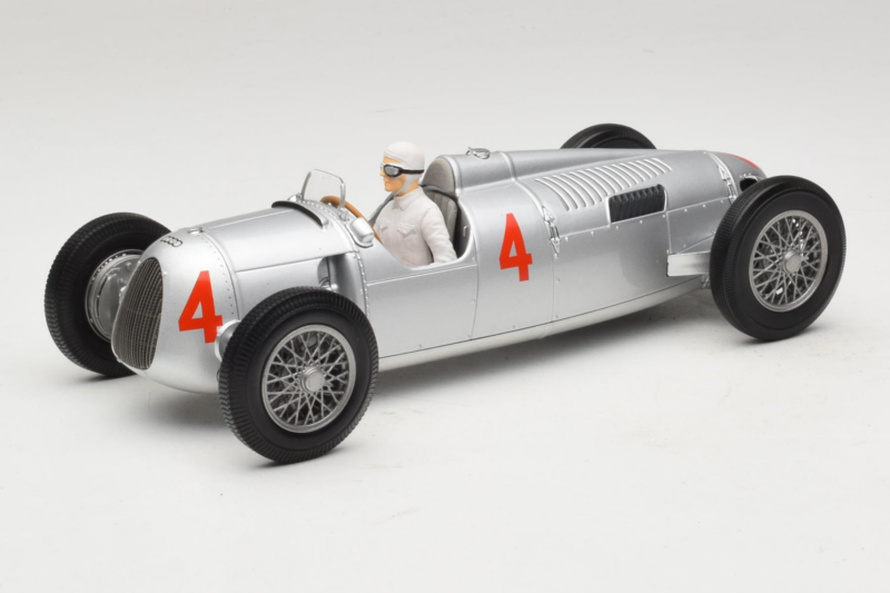 Auto Union Typ C #4 A. Varzi 2nd Place Monaco GP 1936 Minichamps 1:18 155361004 Fém